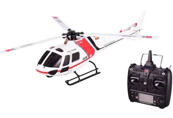 XK K123 Flybarless 6 Ch Brushless RC AS350 Helicopter