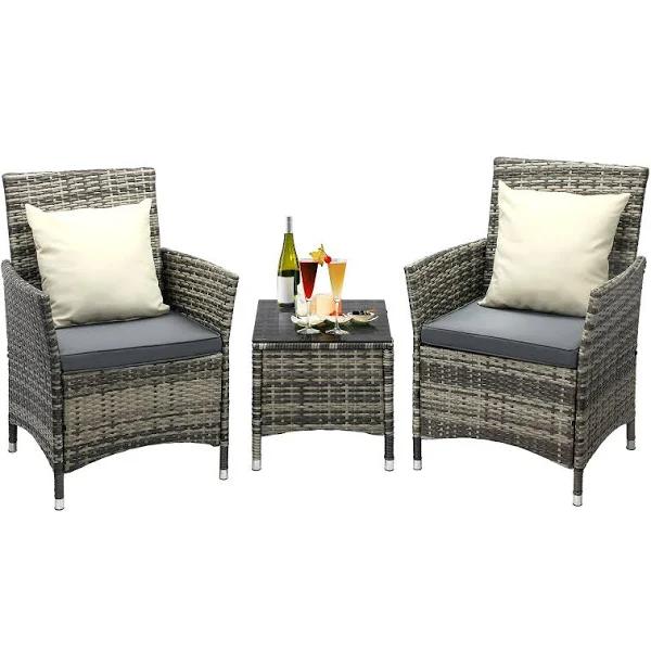 Livsip Outdoor Furniture Table & Chairs Set 3 Piece