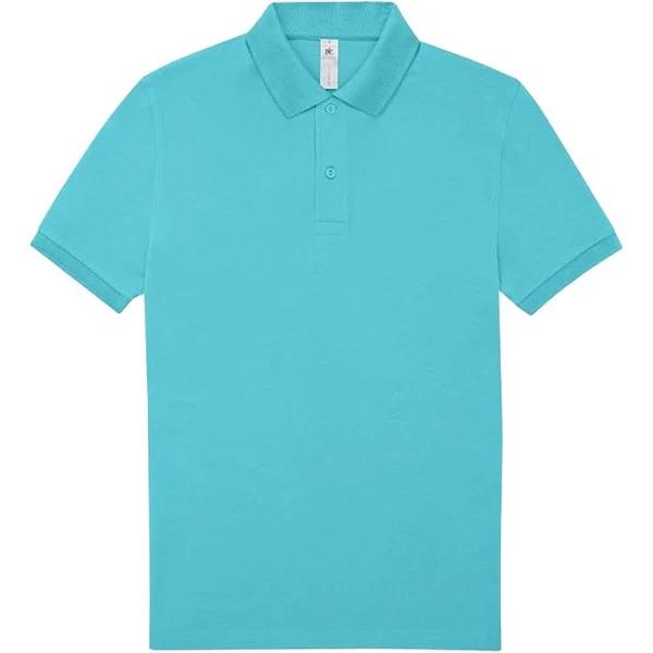 B&C Mens Polo Shirt Meta Turquoise XXL