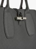 Longchamp Ladies Roseau Top Handle Bag-Black in Black