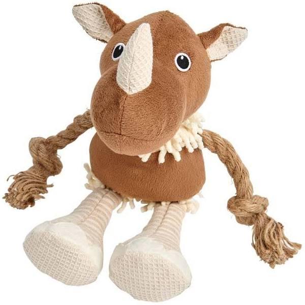 Mix or Match 30 Plush Rhinoceros Dog Toy Beige 34cm