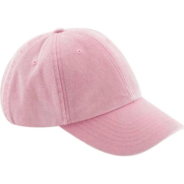 Beechfield Unisex Low Profile Vintage Denim-Look Cap Vintage Dusky Pink One Size Cotton Unisex Adult Baseball Cap