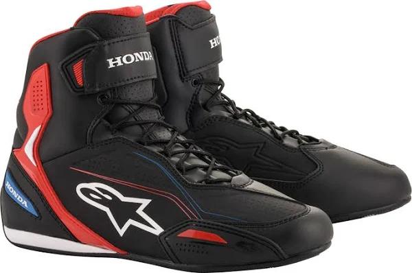 Alpinestars Faster-3 Honda Black Red Blue Motorcycle Shoes