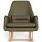 Evie Leather Rocking Chair Green by Freedom