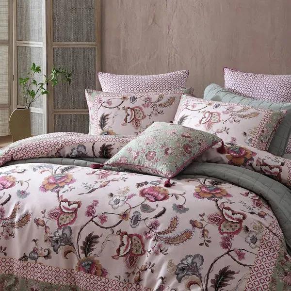 Logan & Mason Lorelai Rose Quilt Cover Set Queen