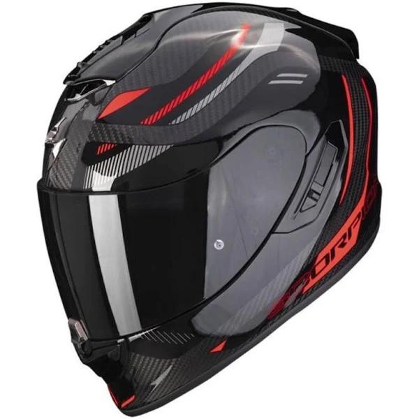 Scorpion EXO-1400 Evo Air Kydra Carbon Helmet, black-red, Size XS