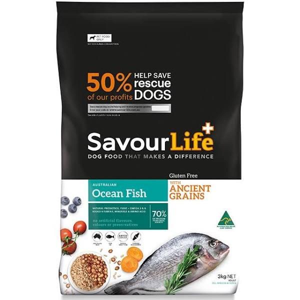 Savourlife Gluten Free Ocean Fish Ancient Grain Adult Dog Food 3kg