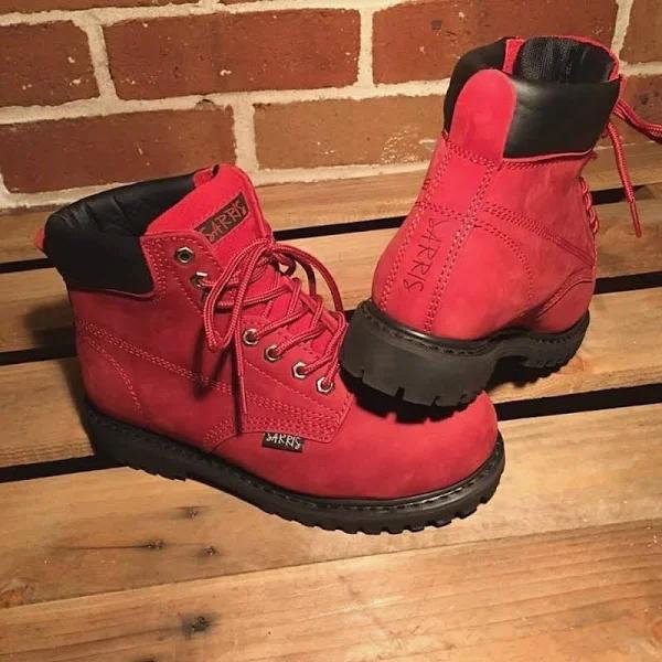 Ladies - Safety Work Boots Lace Up Steel Toe Cap - Shoes