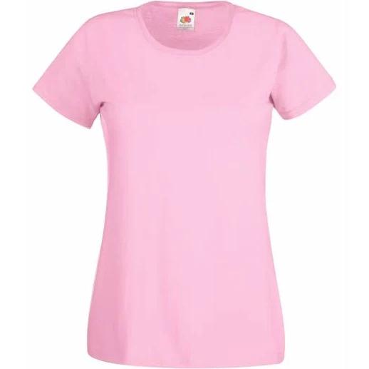 Fruit of The Loom Ladies/Womens Lady-Fit Valueweight Short Sleeve T-Shirt Light Pink XL