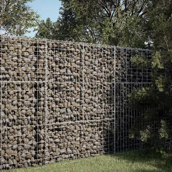 vidaXL Galvanised Iron Gabion Basket with Cover - 100 x 50 x 150cm