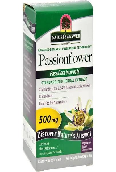 Nature's Answer Passionflower Extract, Vegetarian Capsules - 60 count