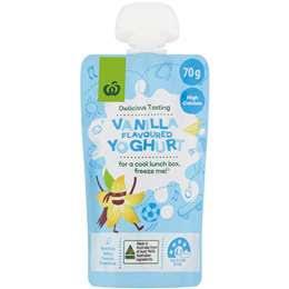 Woolworths Vanilla Yoghurt Pouch 70g