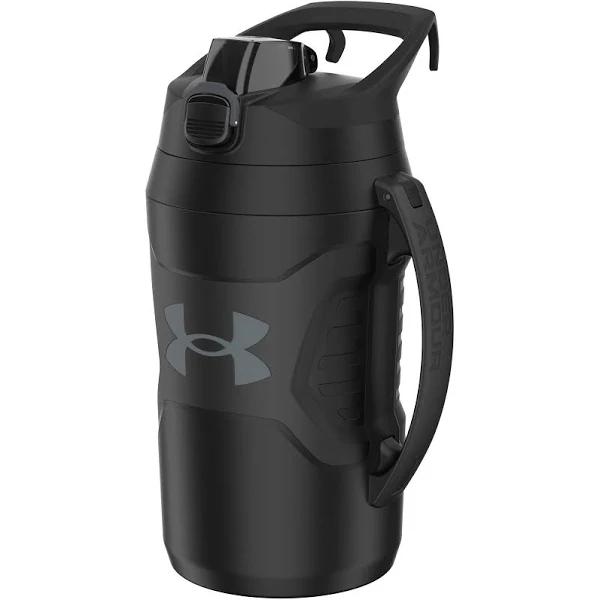 Under Armour Playmaker Sport Jug, Water Bottle with Handle, Foam Insulated & Leak Resistant, 64oz, Black/Black