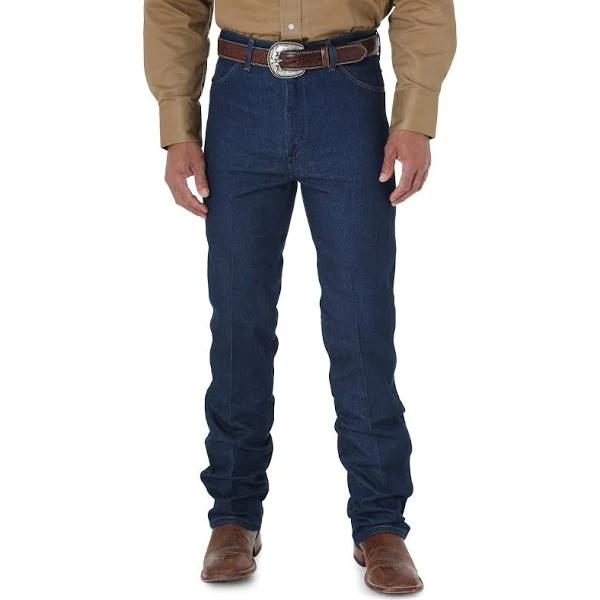 Wrangler Mens Premium Cowboy Cut Regular Stretch Slim Fit Jean - 34" Leg Indigo Stretch - Leg Length 34" Waist 31"