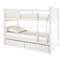 Elisha Solid Pine Bunk Bed with Storage - White