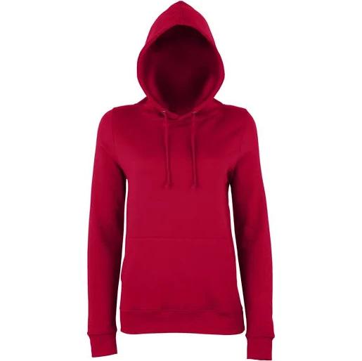 Awdis Just Hoods Womens/Ladies Girlie College Pullover Hoodie Red Hot Chilli XL