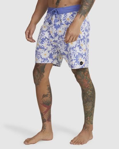 RVCA - Men's - VA Pigment Print Boardshorts - Purple - Size 33