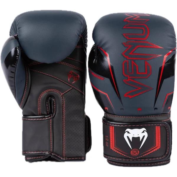 Venum Elite Evo Boxing Gloves - navy/black/red