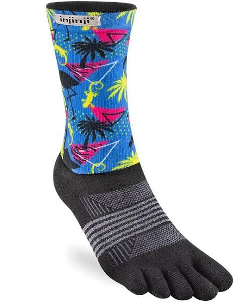 Injinji Spectrum Trail Midweight Crew Womens Socks - Paradise - XS/S