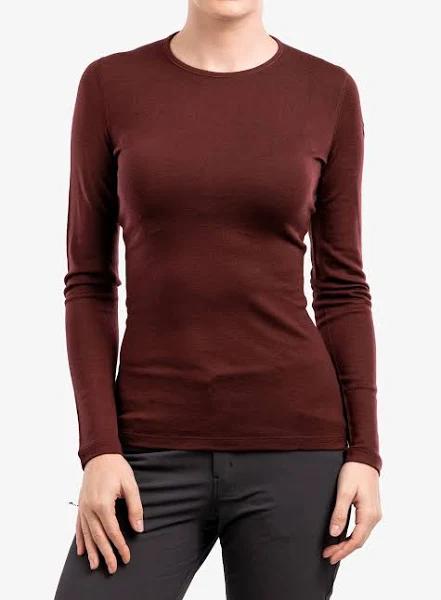 Icebreaker Women's 260 Tech Long Sleeve Crewe M Espresso