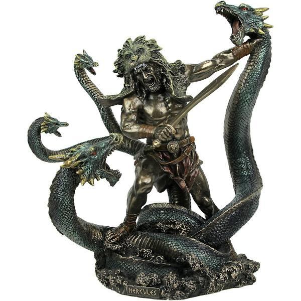 Veronese Design Bronze Finished Hercules Battling Hydra Statue Labors of Heracles One Size