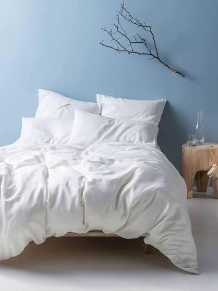 Linen House Nimes White King Quilt Cover Set