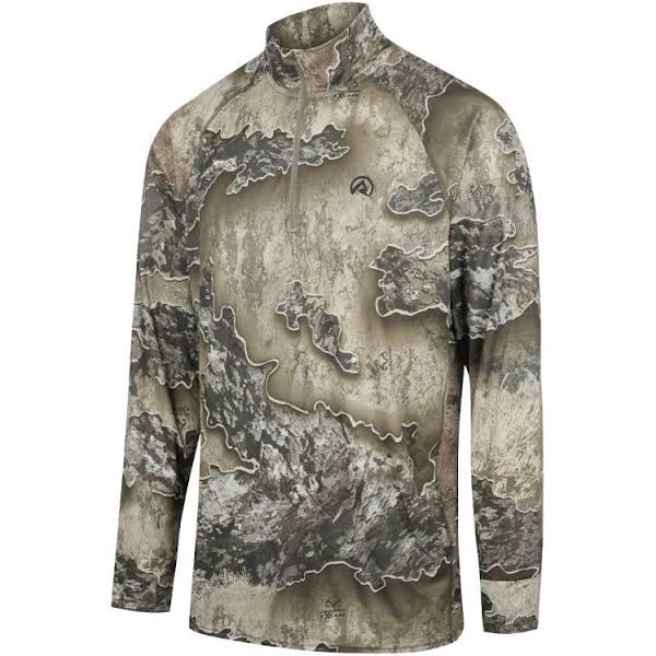 Ridgeline Mens Performance L/S Qtr Zip Excape Camo 4XL