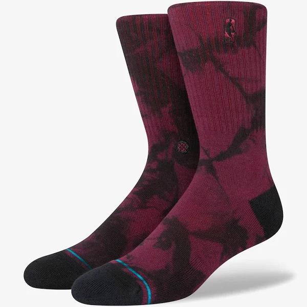 Stance x NBA Logoman Dye Crewcut Socks Maroon