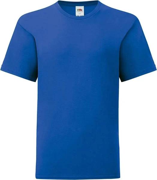 Fruit of The Loom Childrens/Kids Iconic 150 T-Shirt Royal Blue 5-6 Years Combed Ringspun Cotton Childrens T-Shirt