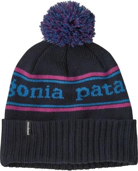 Patagonia Park Stripe Powder Town Beanie Pitch Blue