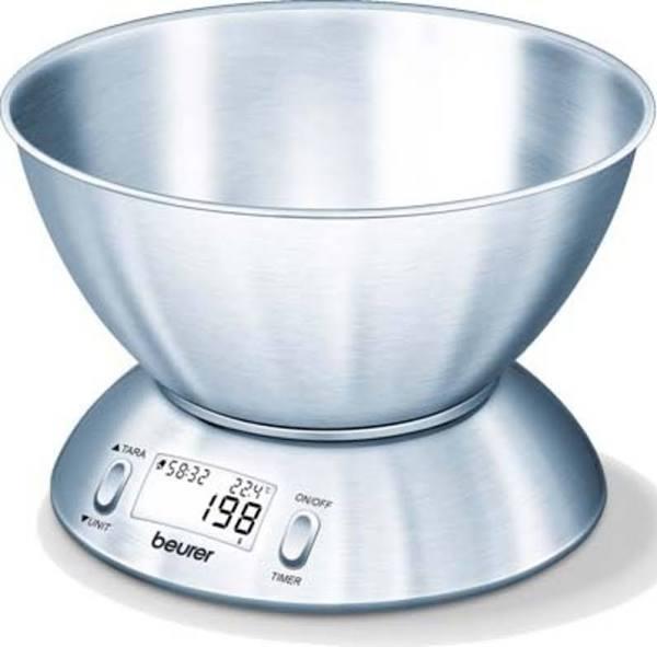 Beurer Digital Stainless Steel Kitchen Scale with Bowl (KS54)