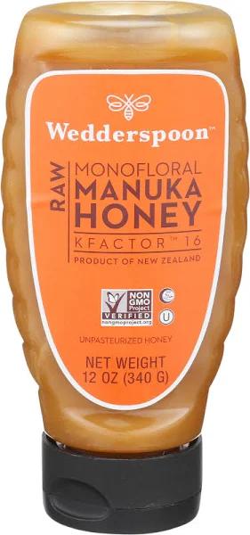 Wedderspoon, Raw Manuka Honey KFactor 16, 12 oz