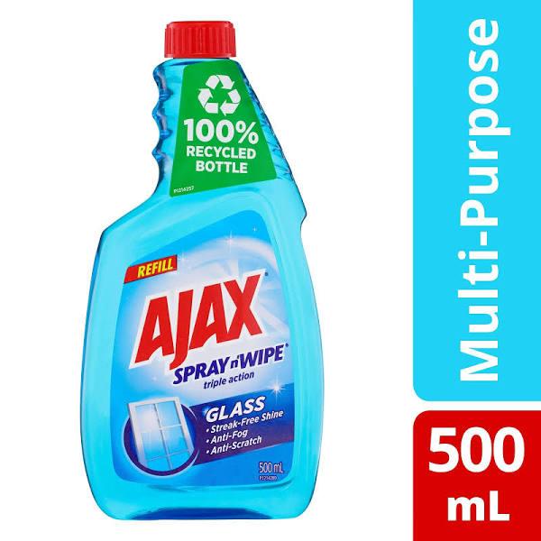 Ajax Spray N' Wipe Triple Action Glass Cleaner Refill 500ml