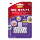 Command Adjustables Adhesive Small Repositionable Wall Hooks Clear - 14 Pack