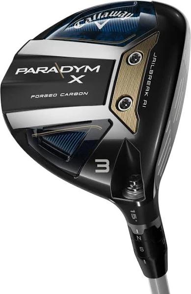 Callaway Paradym X 3 Wood Golf Club - 15° Loft - Senior Flex - Graphite Shaft