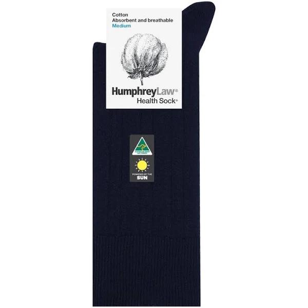 Humphrey Law Mens 95% Mercerised Cotton Health Sock Black / L