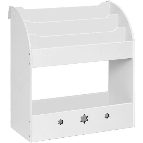 Keezi Kids Bookshelf Children Toy Storage Magazine Rack Organiser Bookcase White