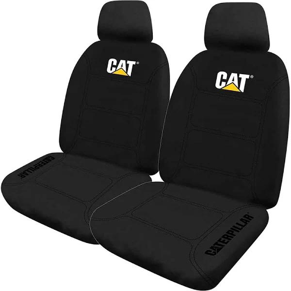 Official Caterpillar Neoprene Black Front Car Seat Covers Cat