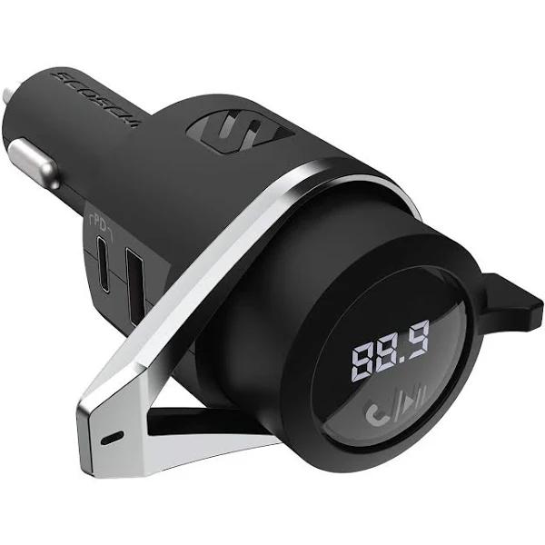 Scosche BTFMPD3SR-SP Car Charger and Bluetooth FM Transmitter With 15W USB-C