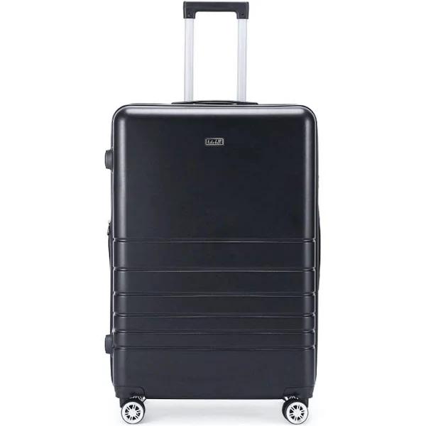 Kate Hill Bloom Luggage Large Wheeled Trolley Hard Suitcase Black 120-139L