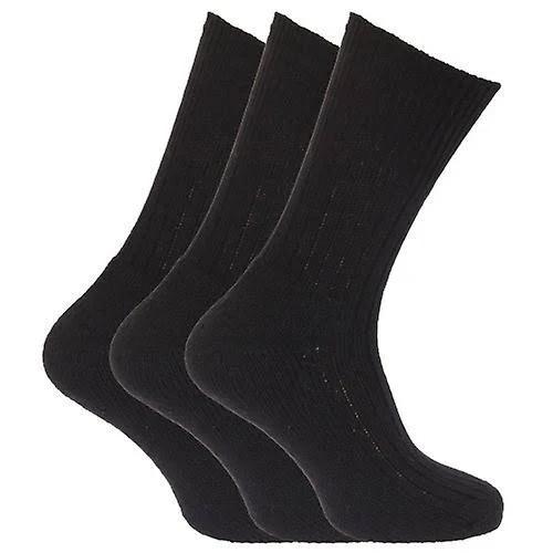 Universal Textiles Mens Wool Blend Non Elastic Top Light Hold Socks (Pack of 3) Green/Blue UK Shoe 6-11, EUR 39-45