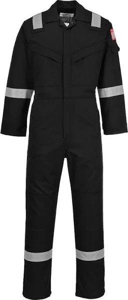 Portwest Unisex Adult Flame Resistant Anti-static Overalls Black M