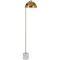 Telbix Ortez - Iron & Marble Art Deco Floor Lamp, White Antique Gold