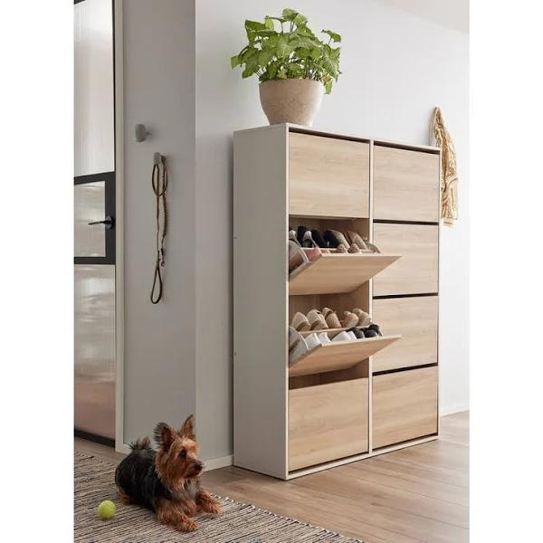 Passo 8 Door Shoe Cabinet White