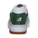 New Balance White & Green 550 Sneakers