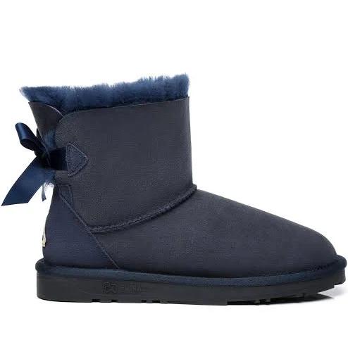 EVERAU Sheepskin Mini Back Single Bow Women Boots