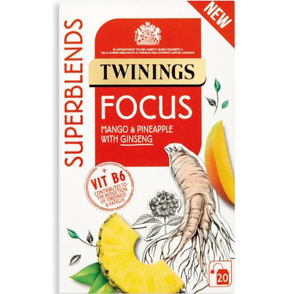 Twinings Superblends Focus Mango & Pineapple with Ginseng Tea 20 Tea B