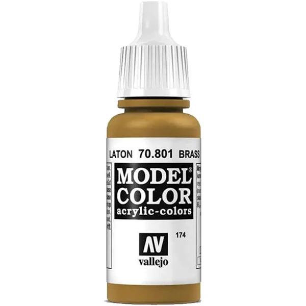 Vallejo Acrylic Paint Model Colour Metallic Brass 17ml