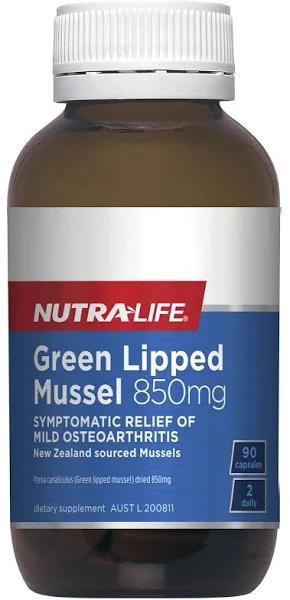 Nutra Life Green Lipped Mussel 850mg - 90 Capsules