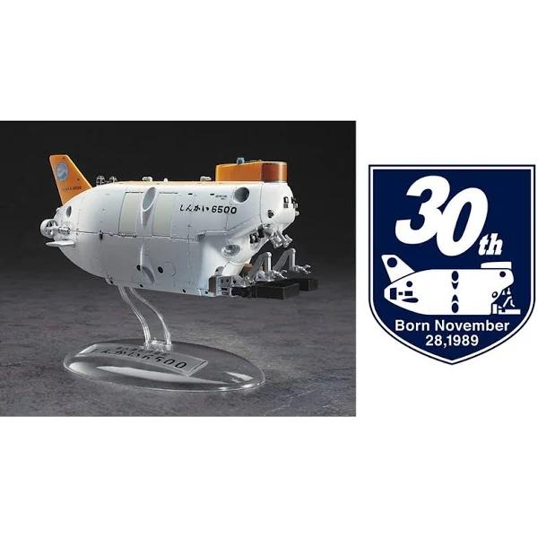 Hasegawa 1/72 Manned Research Submersible Shinkai 6500 w/ Completion 30th Anniversary Wappen